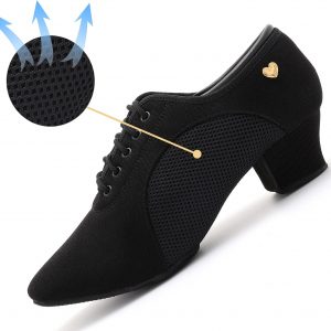 RoseMoli Women's Latin Dance Shoes Lace-up Ballroom Modern Salsa Rhythm Teaching Practice Professional Performance Dance Shoes
