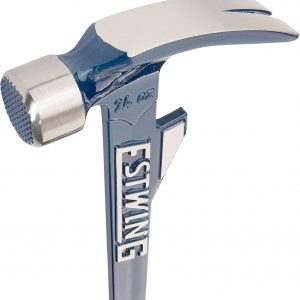 ESTWING Hammertooth Hammer - 24 oz USA Made Long Handle Straight Rip Claw Hammer with Milled Face & Shock Reduction Grip - E6-24TM