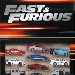 Hot Wheels HVX27 Fast and Furious 10 Pack de Vehículos de Juguete, Mini Coche para Niños de 3 Años y Más
