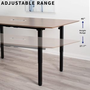 VIVO DESK-E-400B - Marco de escritorio eléctrico de 4 patas con motor dual para mesas de hasta 130 x 60 pulgadas y 352 libras, ajuste de altura del controlador de memoria, solo marco, negro, DESK-E-400B