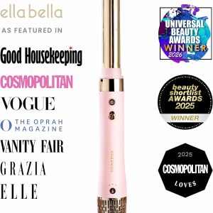 ELLA BELLA® 6 in 1 Professional Hot Air Styler • Powerful Hair Dryer & Straightener Set • Styling Without Heat Damage • Fast Drying Curling Volumizing Straightening • Includes Protective Travel Case