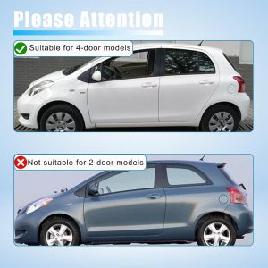 75551-52130 Pair Roof Drip Molding Strips Roof Molding Drip Weatherstrip Left and Right Side Fits for Toyota Yaris Hatchback 2006 2007 2008 2009 2010 2011 Replace 75551-52130