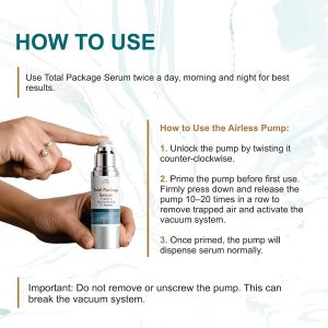 Sun Coast Sciences - Total Package Serum - Vitamin C Serum with Hyaluronic Acid & Peptides for Face - Hydrating Anti Aging Face Serum for Smoother, Firmer Looking Skin - 1 Fl Oz (Pack of 1)