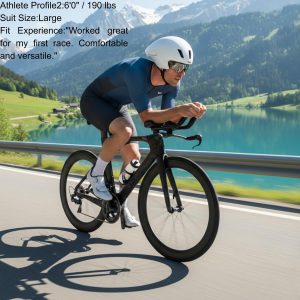 Lo.gas Triathlon Suits Mens,High Elasticity Breathable Quick-Drying Trisuits Race Skinsuits Cycling Swimskin Bike Swim Run