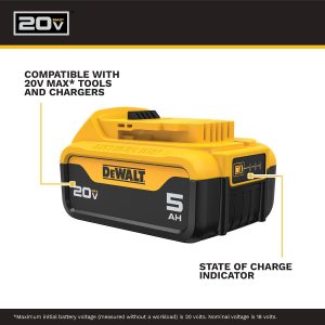 DEWALT 20V MAX 5 Ah Lithium Ion Battery 2-Pack (DCB205-2)