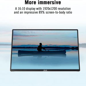 ASUS ZenScreen OLED 16 pulgadas 16:10 USB-C Monitor portátil (MQ16FC) - WUXGA (1920 x 1200), paso de potencia, rotación automática, trípode, mini-HDMI, 95% DCI-P3, sin parpadeo, luz azul baja