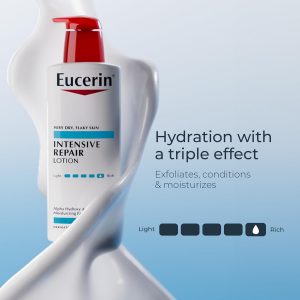 Eucerin Intensive Repair Body Lotion for Dry, Flaky Skin, Urea Enriched Body Moisturizer, 16.9 FL OZ Pump Bottle
