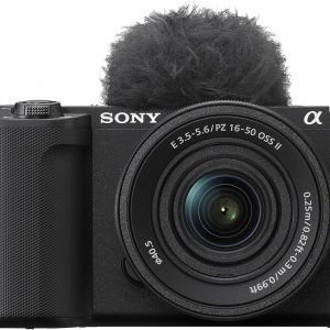Sony Alpha ZVE10 II - APS-C - Cámara con lente intercambiable, sin espejo, para creadores de contenido - color negro - con lente | 26MP Aps-C Exmor R Sensor, 4k/60p Video, Fast Hybrid Af, Vari-Angle Flip-Out LCD, Includes E Pz 16-50mm Oss Ii Lens