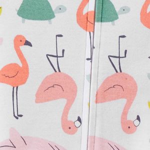 Simple Joys by Carter's Girls 3-pack Snug Fit Footed Cotton Pajamas