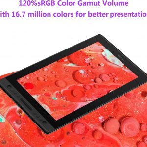 HUION KAMVAS Pro 16 Drawing Tablet with Screen, 8192 Pen Pressure, 15.6Inch | Full-laminated Anti-Glare Glass Art Tablet with Battery-Free Pen Tilt Function 6 Hot Keys Touch Bar, Work with PC, MAC, Linux