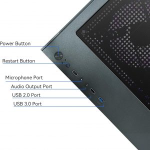 SKYESEV Gaming Desktop Computer PC,AMD Ryzen 5 5600,RTX3050 6GB,32GB DDR4 | 1TB M.2 NVMe PCle,ARGB Fan,WiFi,Game Design Office Console,Sea View Room, Tower