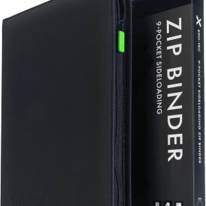 Vault X 9 Pocket Zip Trading Card Binder 360 Cards Exo-Tec (Black) | Holds 360 standard-size TCG cards in 20 side-loading 9-pocket pages. Padded, water-resistant Exo-Tec cover.