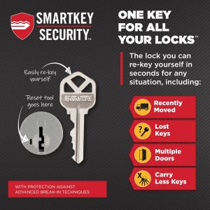 Kwikset Singapore Entry Door Handle with Lock and Key, Secure Keyed Reversible Lever Exterior, For Front Entrance and Bedrooms, Matte Black, Pick Resistant Smartkey Rekey Security and Microban