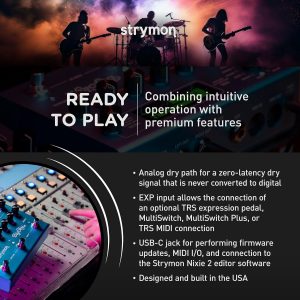 Pedal de efectos para guitarra Strymon BigSky MX Reverb Workstation para guitarra eléctrica y acústica, sintetizadores, voces y teclados
