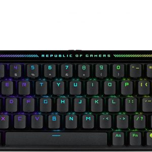 ASUS ROG Falchion Ace HFX Hall Effect Gaming Keyboard – 65% TKL, Dual USB-C, Magnetic Switches, Rapid Trigger, Speed Tap, 8000 Hz Polling, Touch Panel, Portable, Protective Cover, PBT Keycaps - Black