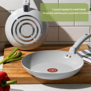 T-Fal Refresh - Juego de utensilios de cocina antiadherentes de cerámica, 20 piezas, apto para horno hasta 350 °F, olla de cocina, ollas y sartenes de cerámica, sartenes, plancha, utensilios, verde