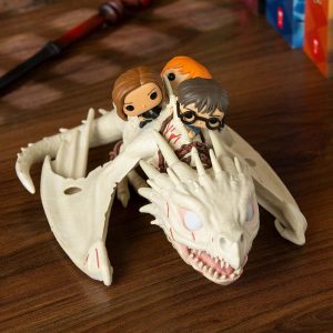 Funko Pop! Rides: Dragón de Gringotts de Harry Potter con Harry, Ron y Hermione, figura de vinilo