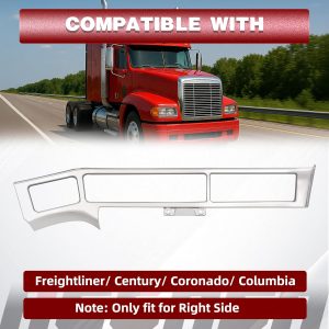 HECASA Dash Insert Compatible with Freightliner Century Coronado Columbia Right Lower Side Chrome Dashboard Trim