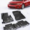 CreekT® All Weather Floor Mats for Honda Civic 2006-2011 (Not Fit Coupe) | for 4 Door 8th Gen, Custom Fit 5-Seat for Civic Sedan LX EX SI, Heavy Duty Rubber Accessories 2006 2007 2008 2009 2010 2011