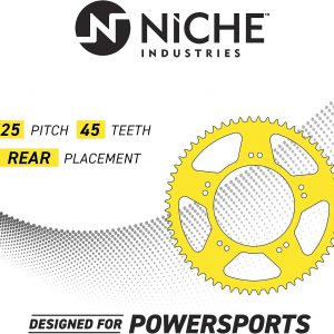 NICHE Drive Sprocket Chain Combo for Yamaha MT-09 FZ09 XSR900 Front 16 Rear 45 Tooth 525VM-X X-Ring 110 Links