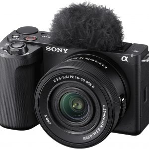 Sony Alpha ZVE10 II - APS-C - Cámara con lente intercambiable, sin espejo, para creadores de contenido - color negro - con lente | 26MP Aps-C Exmor R Sensor, 4k/60p Video, Fast Hybrid Af, Vari-Angle Flip-Out LCD, Includes E Pz 16-50mm Oss Ii Lens