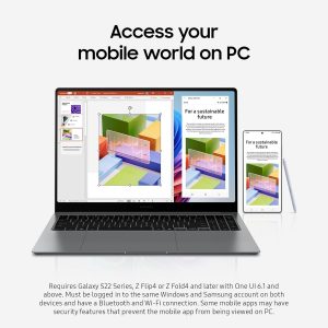 Samsung PC Galaxy Book5 360 Copilot+ de 15.6 pulgadas, portátil empresarial AI, Windows 11 Pro, procesador Intel Core Ultra 7 256V, pantalla táctil FHD AMOLED, 16GB/512GB, modelo 2025, NP754QHA-KA2US