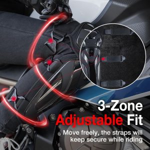 Scoyco Motorcycle Knee and Shin Guards – Motocross Knee Pads Adjustable TPU Protective Gear for Road Cycling | Adjustable Bands Protective Gear for Cycling