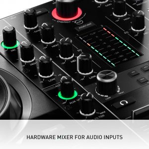 Hercules DJControl Inpulse 500: 2-deck USB DJ controller for Serato DJ and DJUCED (included) | Serato Dj Lite and Djuced Included, Built-in Audio Interface, 16 Rgb Pads, Touch Jog Wheels