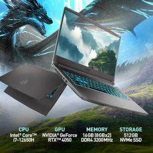 msi Thin 15 15.6” 144Hz FHD Gaming Laptop: Intel Core i7-12650H, NVIDIA Geforce RTX 4050, 16GB DDR5, 512GB NVMe SSD, Cooler Boost 5, Win 11: Black B12VE-2023US