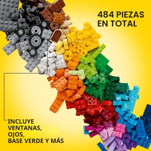 LEGO Classic Medium Creative Brick Box 10696 - Juego de bloques de construcción, con almacenamiento, incluye tren, automóvil y una figura de tigre, para personas de 4 a 99 años