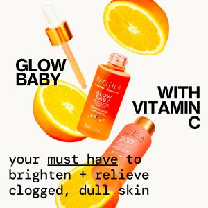 Pacifica Suero Facial de Vitamina C - Suero Facial Potenciador Glow Baby 2-PACK - Ácido Glicólico - Corrector de Manchas Oscuras Anti Envejecimiento Iluminador - Probado por Dermatólogos, Sin