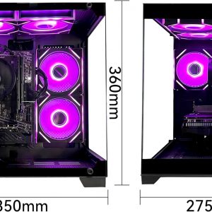SKYESEV Gaming Desktop Computer PC,AMD Ryzen 5 5600,RTX3050 6GB,32GB DDR4 | 1TB M.2 NVMe PCle,ARGB Fan,WiFi,Game Design Office Console,Sea View Room, Tower