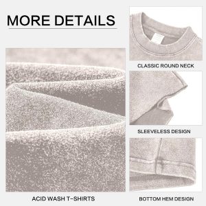 Mens Cotton Sleeveless Tank Tops Cut Off Muscle Gym T Shirts Running Beach Loose Fit Tees