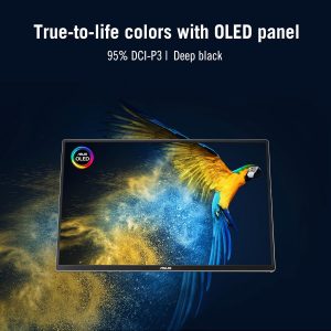 ASUS ZenScreen OLED 16 pulgadas 16:10 USB-C Monitor portátil (MQ16FC) - WUXGA (1920 x 1200), paso de potencia, rotación automática, trípode, mini-HDMI, 95% DCI-P3, sin parpadeo, luz azul baja