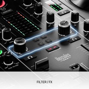 Hercules DJControl Inpulse 500: 2-deck USB DJ controller for Serato DJ and DJUCED (included) | Serato Dj Lite and Djuced Included, Built-in Audio Interface, 16 Rgb Pads, Touch Jog Wheels