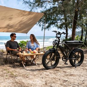 TST Electric Bike for Adults, 1500W Peak Motor 60 Miles Fat Tire Ebike with 48V 15Ah Removable Battery 20" Fat Tire Electric Bike, Dual Suspension，7 Speeds