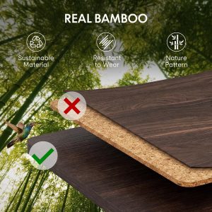 FLEXISPOT E6 MAX - Escritorio de pie de bambú de 55 x 28 pulgadas, con motor dual de 3 etapas, capacidad de peso de 330 libras, escritorio de altura ajustable con gestión de cables y ruedas