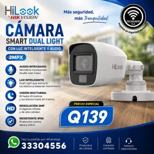 Cámara 2Mpx audio incorporado. marca HiLook