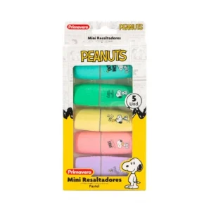 RESALTADOR PRIMAVERA MINI 5 COL PASTEL SNOOPY