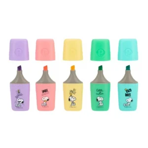 RESALTADOR PRIMAVERA MINI 5 COL PASTEL SNOOPY