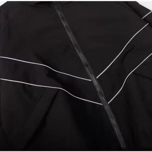 Pbkabiug Chaquetas vintage para mujer, estilo hip hop, retazos, cortavientos, unisex, ropa de calle, chaquetas de bombardero