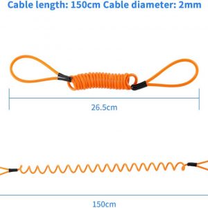 Alarm Disc Lock Motorcycle Disc Brake Lock Anti-Theft Waterproof 110 dB 7mm Pin 5ft Reminder Cable for Motorcycles Bike Scooter Carry Pouch (Black) | Anti-Theft Waterproof 110 dB 7mm Pin 5ft Reminder Cable for Motorcycles Bike Scooter Carry Pouch (Black)