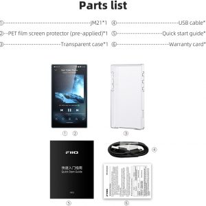 JadeAudio/FiiO JM21 Android 13 Hi-Res Music Player MP3 with Snapdragon 680, Bluetooth WiFi USB DAC 12.5H Playtime (3+32g Black)