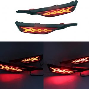 Riloer Luz LED para parachoques trasero, compatible con Honda Fit/Jazz 2017-2019 (versión norteamericana), luz roja, 12 V, 2 unidades