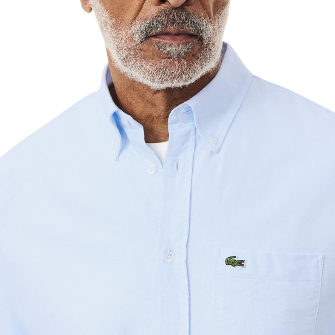 Lacoste Camisa Oxford de ajuste regular para hombre