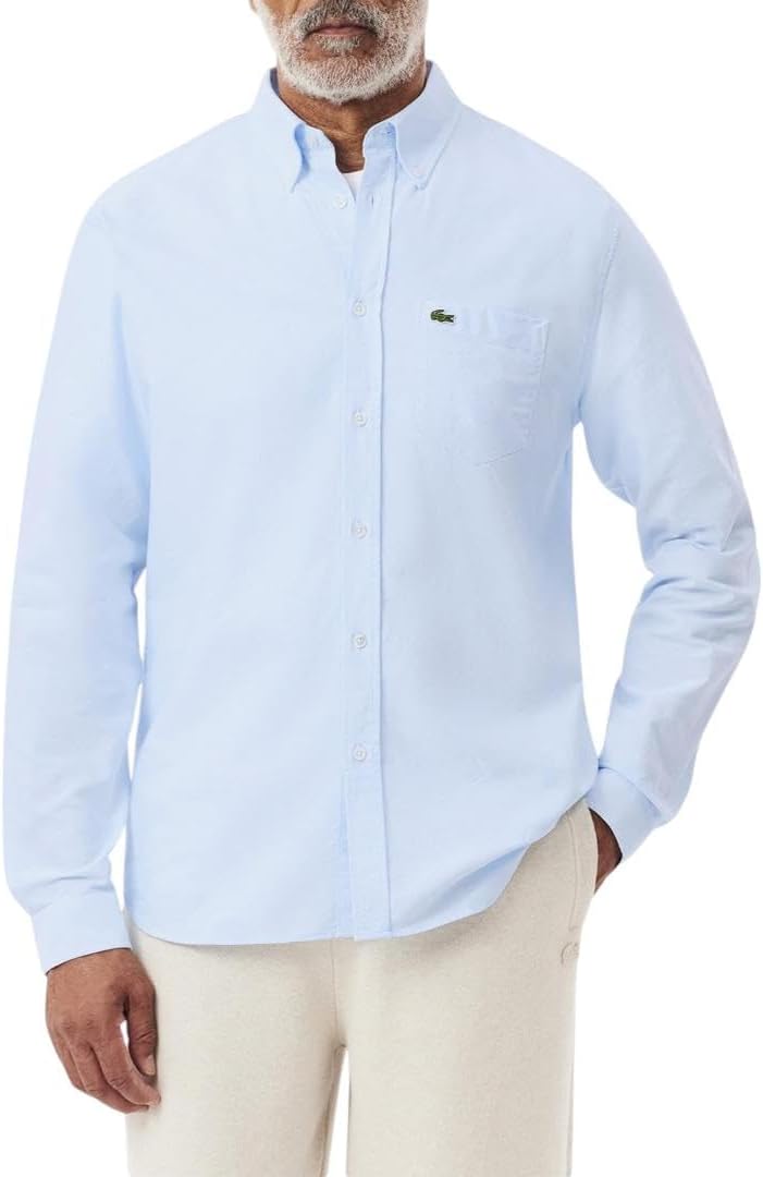 Lacoste Camisa Oxford de ajuste regular para hombre