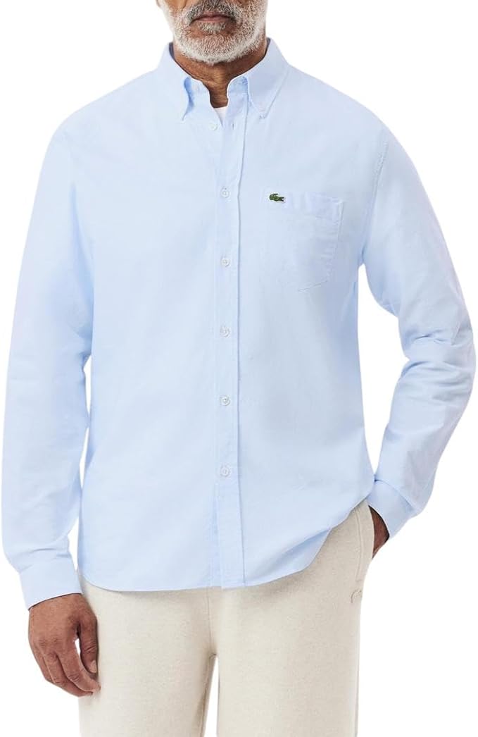 Lacoste Camisa Oxford de ajuste regular para hombre