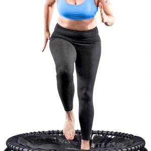 JumpSport 350 PRO 39 Inch Fitness Trampoline Indoor Rebounder Cardio Workout Equipment 300 lb Capacity