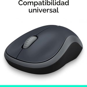 Logitech Ratón inalámbrico ambidiestro compacto M185 de 2,4 GHz - Gris Swift | Ambidextrous mouse with 2.4 GHz USB-A Nano Receiver, Optical Tracking, 12-Months Battery Life, PC, Mac, Laptop compatible