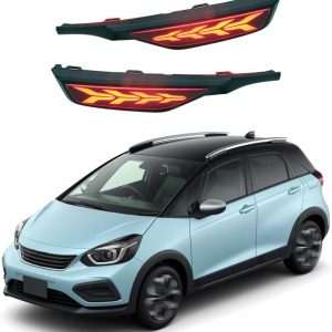Riloer Luz LED para parachoques trasero, compatible con Honda Fit/Jazz 2017-2019 (versión norteamericana), luz roja, 12 V, 2 unidades